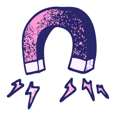 grunge desenli çizgi film mıknatısı parlak neon rengi