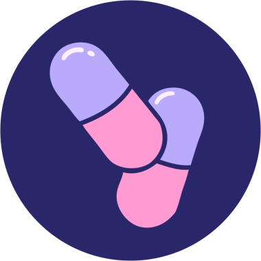 Parlak neon renkli hapların ikonik dövme görüntüsü