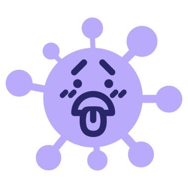 parlak neon renginde utanmış virüs