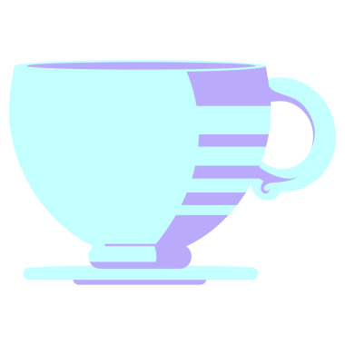 parlak neon renkli kahve fincanı grafik vektör resimleme simgesi