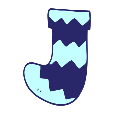 karikatür karalamalar parlak neon renkli çoraplar