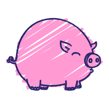 Şişko Domuz Tebeşiri Parlak neon rengi çiziyor