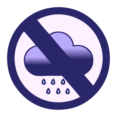 Bir fırtına yağmuru bulutunun parlak neon renginde gradyan karikatürü