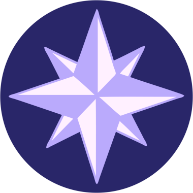 Parlak neon renkli bir yıldızın ikonik dövme şekli