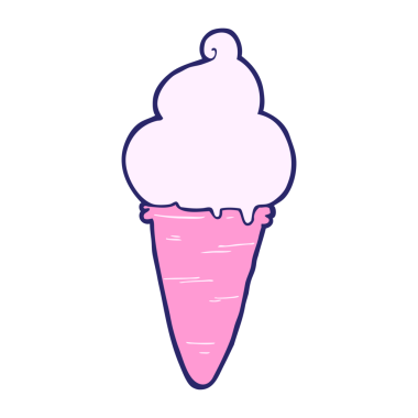 parlak neon renkli çizgi film dondurması