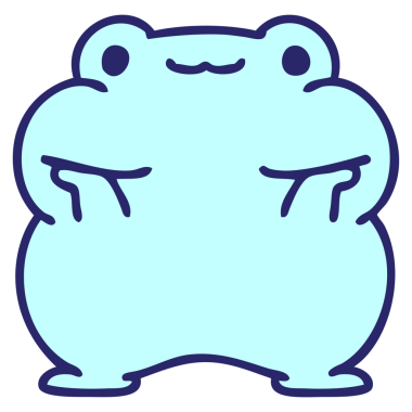 parlak neon renkli şirin bir kurbağa karikatürü