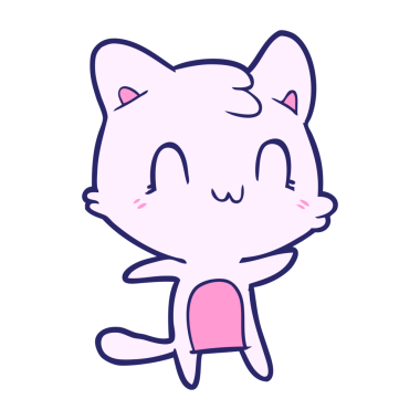 çizgi film mutlu kedi parlak neon renkli