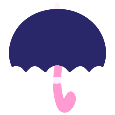 Parlak neon renkli şemsiye