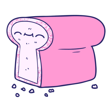 Parlak neon renkli bir somun ekmek.