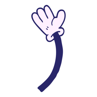 parlak neon renginde bir el hareketi karalaması.