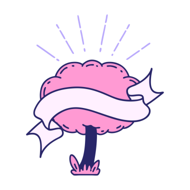 Parlak neon rengi dövme ağacı olan kaydırma pankartı