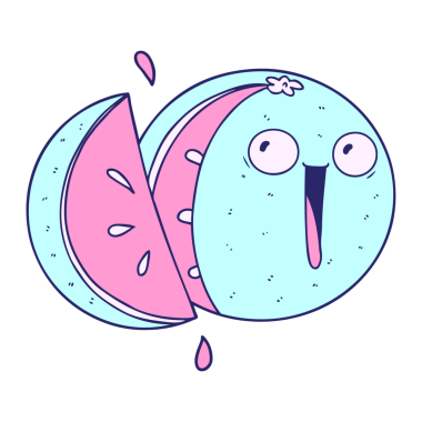 parlak neon renkli çılgın turuncu çizgi film