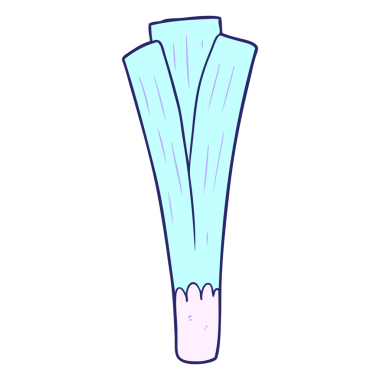 karikatür organik pırasa parlak neon rengi
