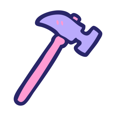 parlak neon renkli çizgi film çekici