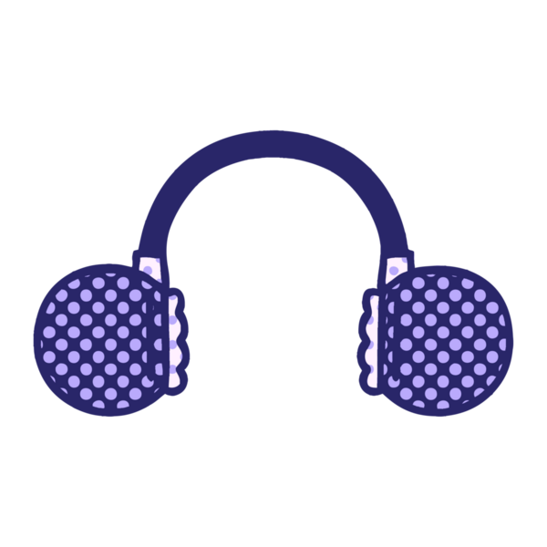 çizgi roman tarzı parlak neon renkli eski bir kulaklığın karikatürü