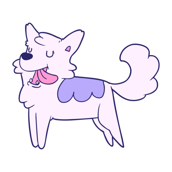 çizgi film mutlu köpek parlak neon renkli