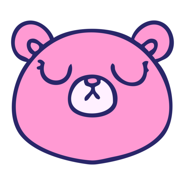 Parlak neon renkli el çizimi tuhaf çizgi film ayısı.