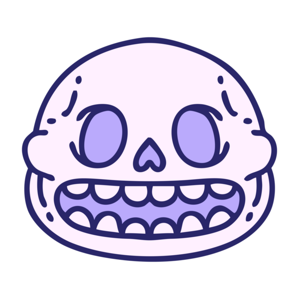 parlak neon renkli ürkütücü bir cadılar bayramı kafatası karikatürü