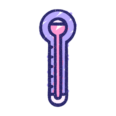 Sıcak Termometre Tebeşiri Parlak neon rengi çiziyor