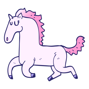 çizgi film karalama koşu atı parlak neon renkli