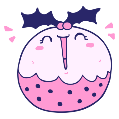 Parlak neon rengi tatlı noel pudingi.