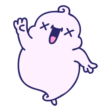 parlak neon renginde sallanan şirin bir cadılar bayramı hayaletinin çizgi filmi.