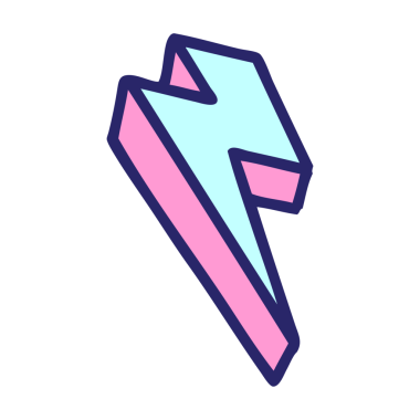 parlak neon renginde geleneksel ışıklandırma sürgüsü şeklinde dövme