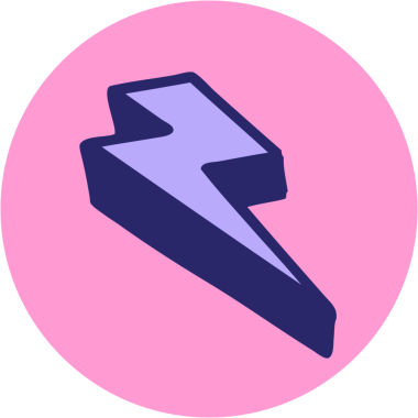 Parlak neon rengi yıldırımın ikonik dövme tarzı görüntüsü