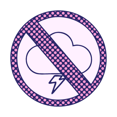 Fırtınasız çizgi film çizgi filmi parlak neon renginde imzalanabilir