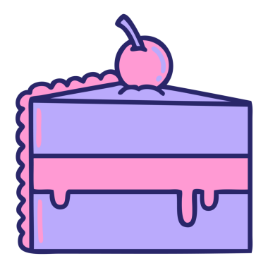 Parlak neon renkli çikolatalı pastanın ikonik dövme görüntüsü