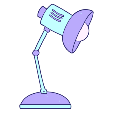 parlak neon renkli çizgi film lambası