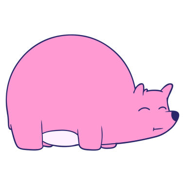 parlak neon renkli çizgi film ayısı