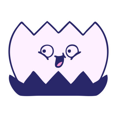 Parlak neon rengi bir zambak karikatürü.