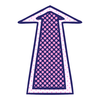 çizgi roman stili parlak neon renginde tuhaf çizgi film oku