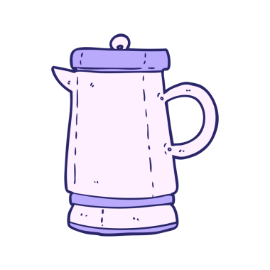 parlak neon renkli eski metal çaydanlık