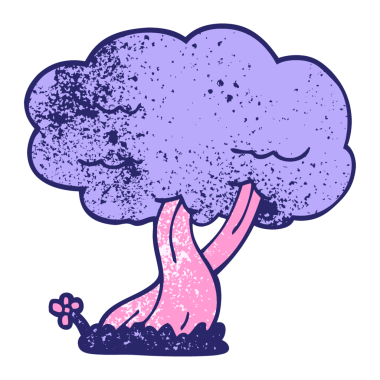 parlak neon renkli karalama ağacı