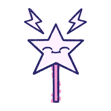 Sihirli değnek tebeşiri Parlak neon rengi çiziyor