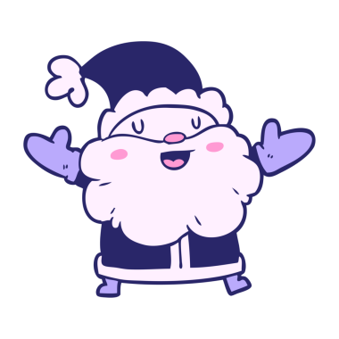 parlak neon renkli noel baba çizgi filmi