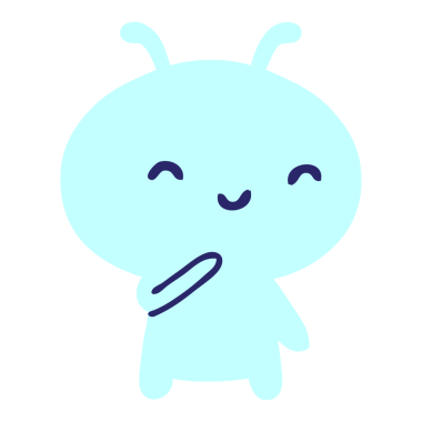 Parlak neon renkli küçük uzaylı