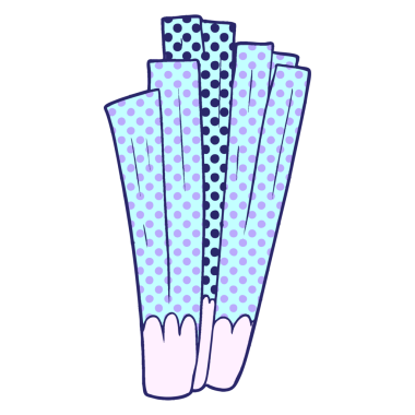 çizgi film pırasaları parlak neon rengi