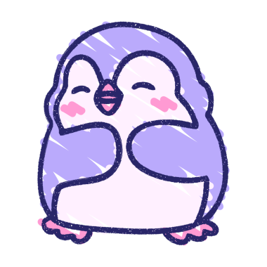 Sevimli Penguen Tebeşiri Parlak neon rengi çiziyor