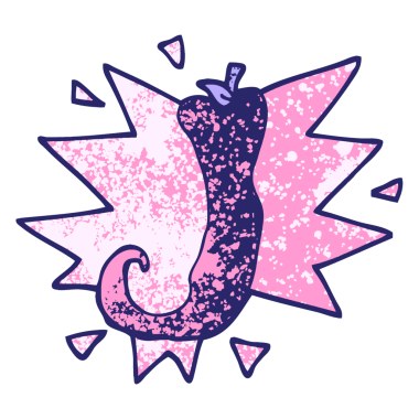 grunge desenli çizim çizgi filmi parlak neon renkli kırmızı acı biber