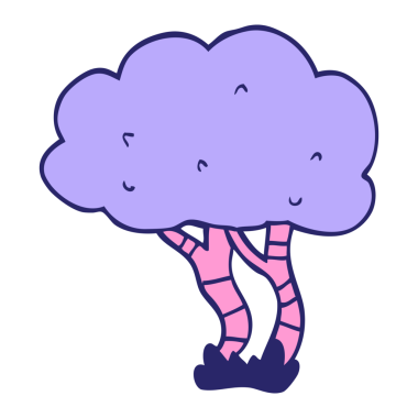 parlak neon renkli karalama ağacı