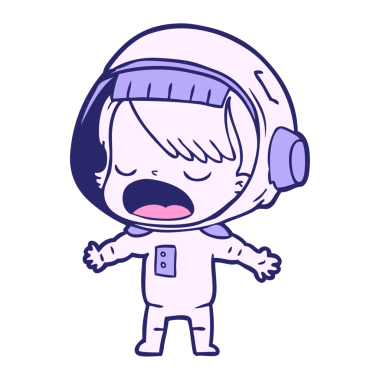 parlak neon renkli konuşan astronot çizgi filmi