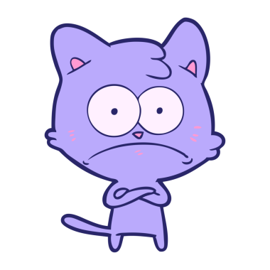 çizgi filmlerdeki parlak neon renkli sinirli kedi.