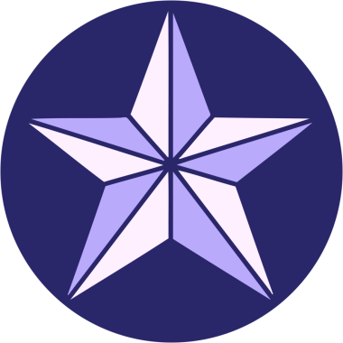 Parlak neon renkli bir yıldızın ikonik dövme şekli