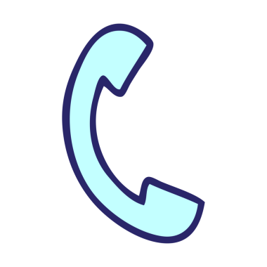 Parlak neon renkli şirin bir telefon karikatürü.