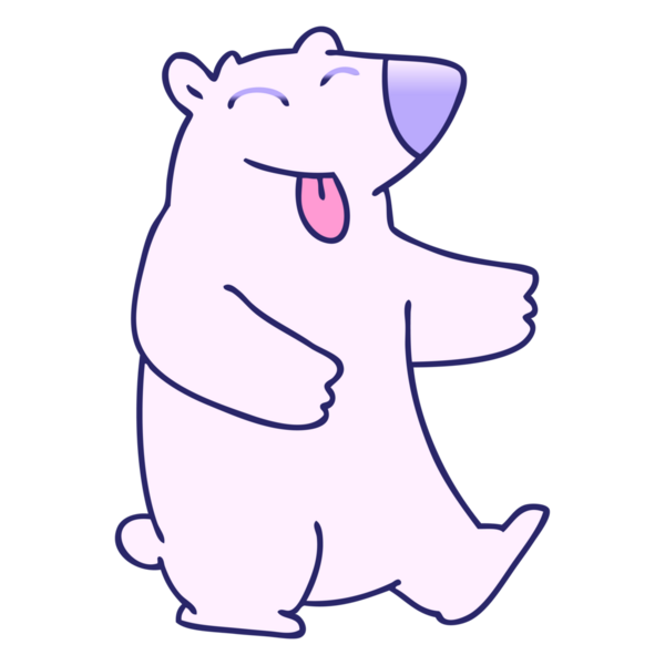 parlak neon renkli tuhaf gölgeli kutup ayısı.