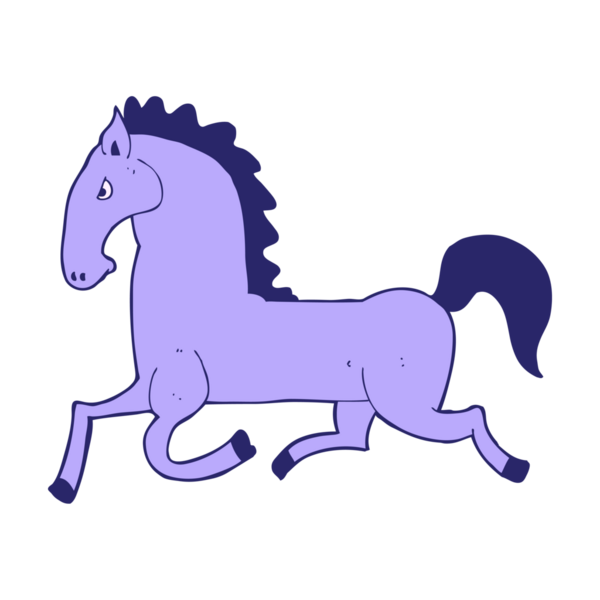 çizgi film koşu atı parlak neon rengi