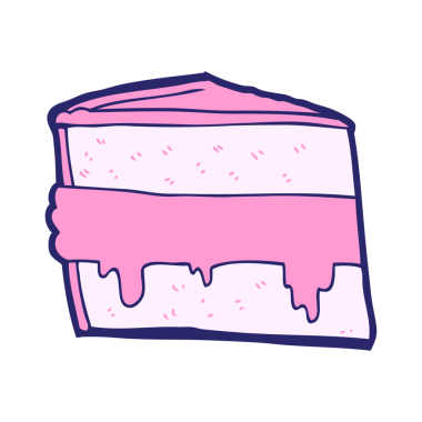 parlak neon renkli çizgi film pastası